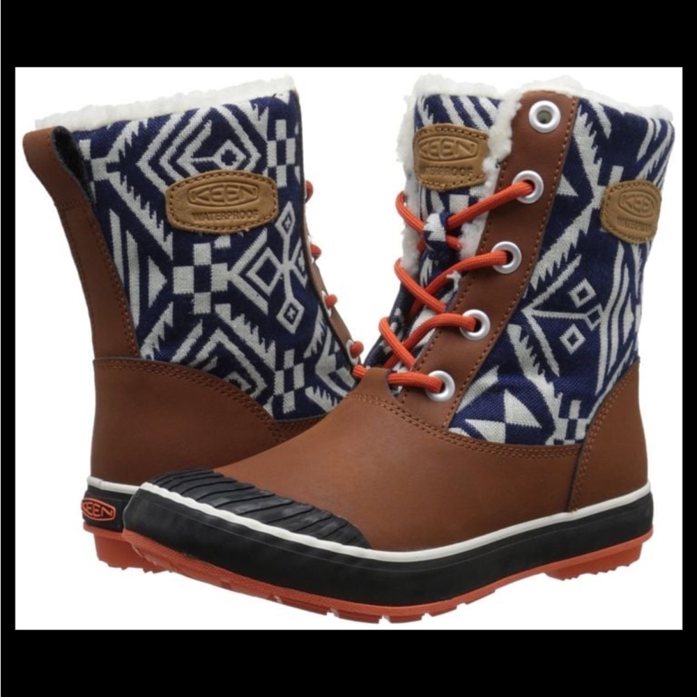 Keen Brown and Blue Winter Boots